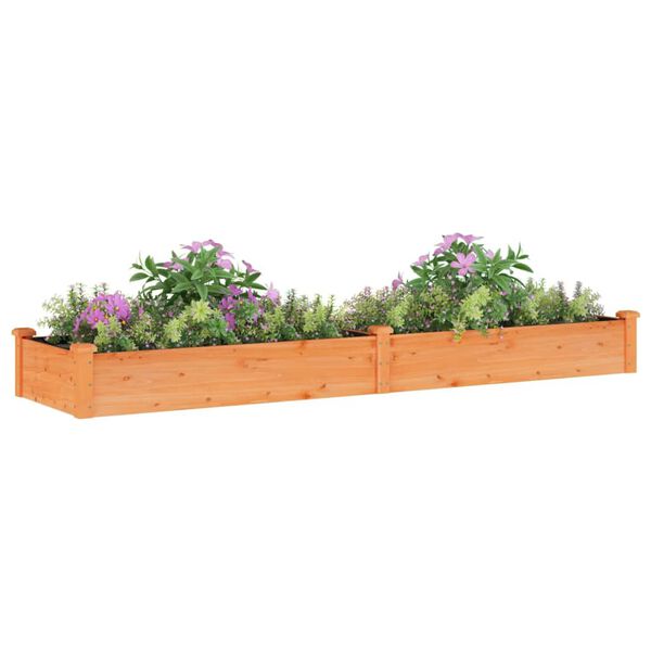 vidaXL Garden Raised Bed Brown Solid fir wood Large Garden Raised Bed