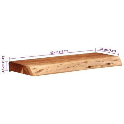 Dimensions label on wooden board showing 40 cm length, 15.7 cm width, 3.5 cm height.