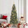 vidaXL Artificial Christmas Tree with 300 LEDs Green 70.87 in