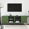 vidaXL TV Cabinet Set of 2 Olive Green Steel Medium TV Cabinet