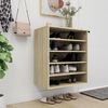 vidaXL Shoe Cabinet Sonoma oak Engineered wood Medium Shoe Cabinet