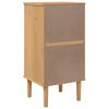 vidaXL Bedside Cabinet Brown Solid Pine Wood Medium Bedside Cabinet