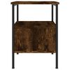 vidaXL Bedside Cabinet Set of 2 Smoked Oak Engineered wood, iron