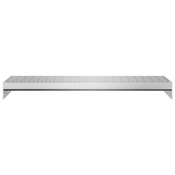 vidaXL Grate Step Silver Galvanized steel 27.6 in x 9.4 in Non-slip