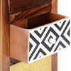 vidaXL Side Cabinet Natural wood and mixed patterns