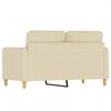 vidaXL 2-seater Sofa Cream 100% polyester 2-seater 2-Seater Sofa