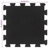 vidaXL Rubber Floor Tiles 4 pcs Black 0.63" 11.8"x11.8"