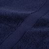 vidaXL Shower Towel Set of 10 Navy Blue 100% Cotton 27.6 x 55.1 in