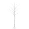 vidaXL Artificial Christmas Tree Warm white Steel 5.9 ft tall