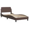 vidaXL Bed Frame "Viana" with LED without Mattress Brown 31.5"x78.7"