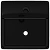 vidaXL Ceramic Bathroom Sink Basin with Faucet Hole Black Square