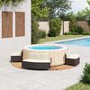 vidaXL Hot Tub Surround Black PE rattan Standard Modular