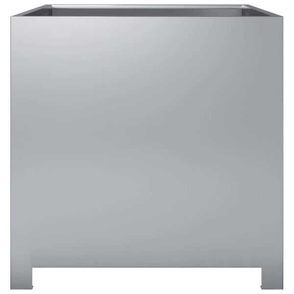 vidaXL Garden Planter Silver Galvanized Steel 19.7x19.7x19.7 in Durable