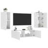 vidaXL TV Wall Cabinet White Engineered Wood Medium TV Wall Cabinet