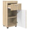 vidaXL Bathroom Cabinet Set TULUM Sonoma Oak 14.57 x 12.40 x 32.28 in