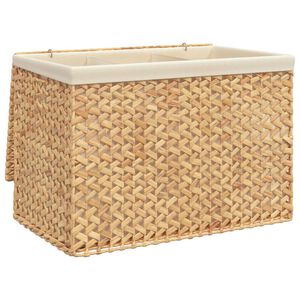 vidaXL Laundry Basket with 3 Sections 29.5"x16.7"x20.5" Water Hyacinth