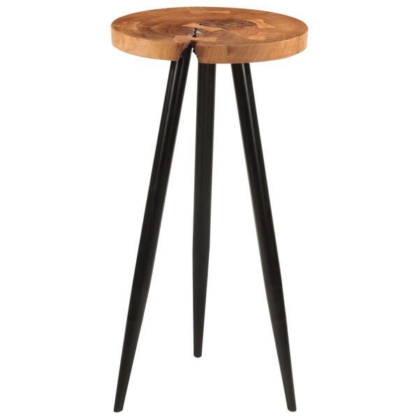 vidaXL Bar Table Honey-colored, Black Solid Acacia wood Medium