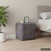 vidaXL Bedside Cabinet Set of 2 Grey Faux Suede Leather