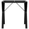 vidaXL Dining Table Leg Black Powder-coated steel Standard