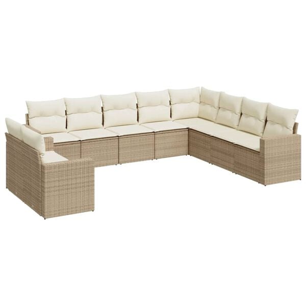 vidaXL Garden Sofa Set Beige