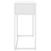 vidaXL Console Table White Steel Standard Adjustable Feet