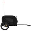 vidaXL Pet Bike Trailer Black Oxford fabric, Iron, PVC Small Collapsible