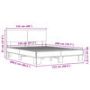 vidaXL Bed Frame Black Engineered wood, Metal Full Durable Bed Frame