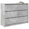 vidaXL Sideboard Concrete grey Engineered wood 39.4 in x 13.8 in x 29.9 in