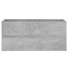 vidaXL Sink Cabinet Concrete Grey Engineered Wood 39.4 x 15.2 x 17.7 in