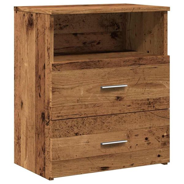 vidaXL Bedside Cabinet Old wood Engineered wood 19.7x12.6x23.6 in
