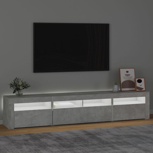 vidaXL TV Cabinet Concrete Gray Engineered wood Large TV Cabinet