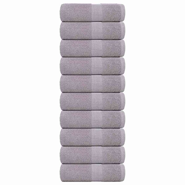 vidaXL Guest Towel Set of 10 Gray 100% Cotton 11.8 x 19.7 in