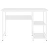vidaXL Computer Desk White MDF, powder-coated metal Medium Durable