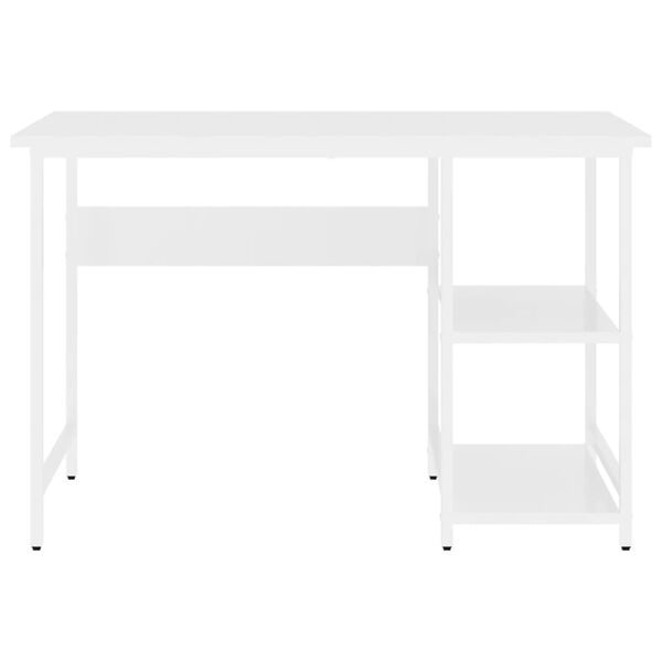 vidaXL Computer Desk White MDF, powder-coated metal Medium Durable