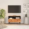 vidaXL TV Cabinet Natural wood and black