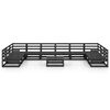 vidaXL Garden Lounge Set Black Solid pinewood Large Modular