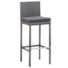 vidaXL Bar Set Grey PE (polyethylene) rattan Compact Durable