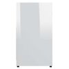 vidaXL Bathroom Cabinet High gloss white Engineered wood Small