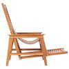 vidaXL Patio Lounge Chair with Footrest Solid Teak Wood