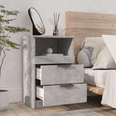 vidaXL Side Cabinets 2 pcs Concrete Gray Engineered Wood