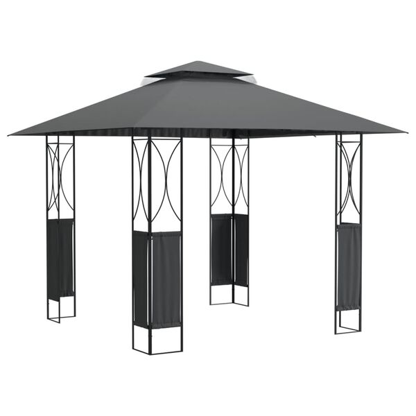 vidaXL Gazebo Anthracite Steel frame with polyester fabric Large