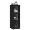 vidaXL Highboard Black Engineered wood, glass Compact Doors Highboard