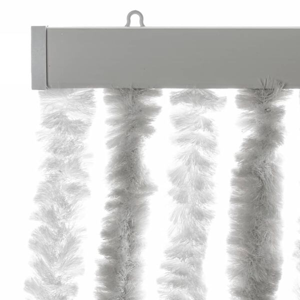 vidaXL Fly Curtain Light Grey and White 39.4x86.6" Chenille
