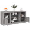 vidaXL Sideboard Grey Sonoma Engineered wood, glass Medium Sideboard