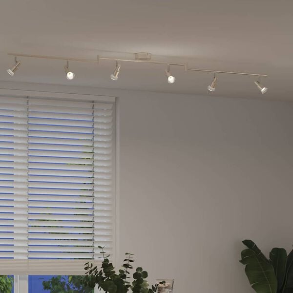 vidaXL Ceiling Spotlight Nickel 69.49 x 3.74 x 5.51 in Steel