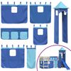 vidaXL Curtain for Loft Bed Blue 100% Polyester For loft bed size