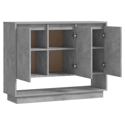 vidaXL Sideboard Concrete Gray 38.2"x12.2"x29.5" Engineered Wood