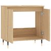 vidaXL Bathroom Cabinet Sonoma oak Engineered wood, iron Small
