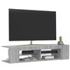 vidaXL TV Cabinet Gray Sonoma Engineered wood, Glass 53.1 x 15.4 x 11.8 in