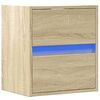 vidaXL Wall-mounted Bedside Cabinet Sonoma Oak Engineered Wood Compact